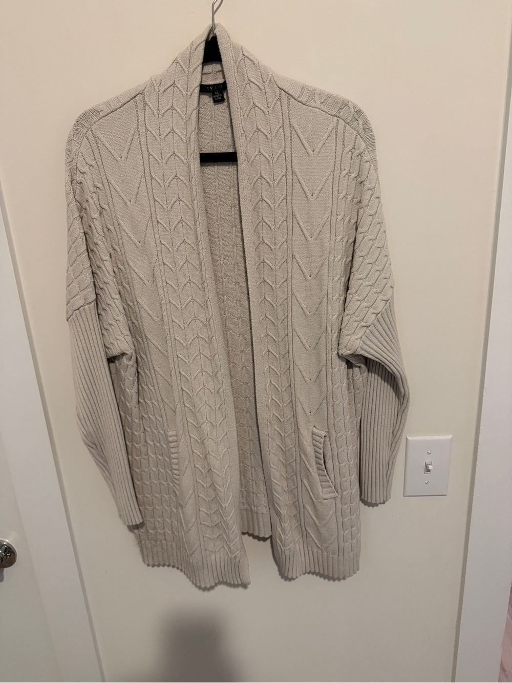 Cyrus Cream Cable Knit Cardigan